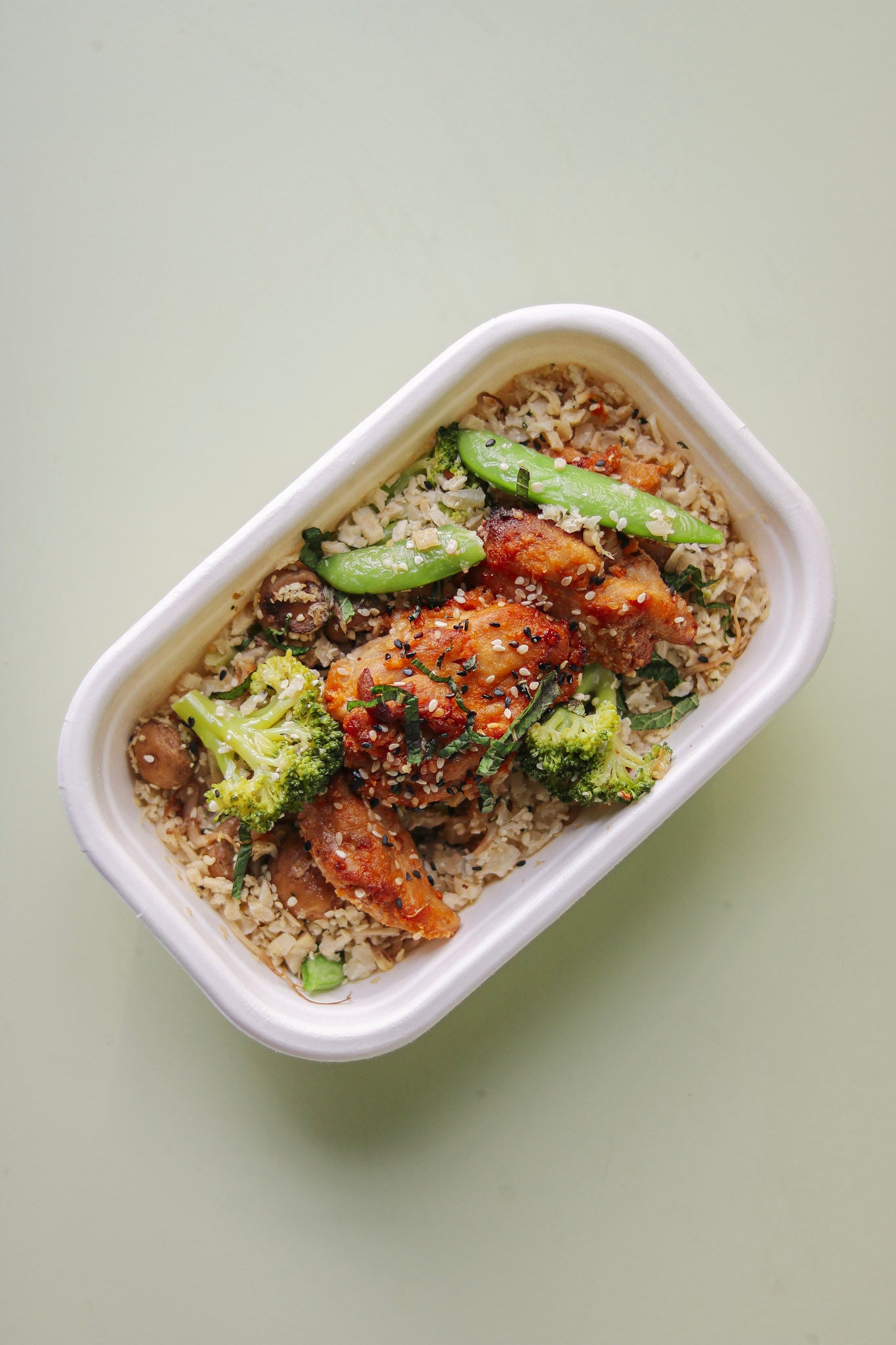 All veggie and Asian chicken