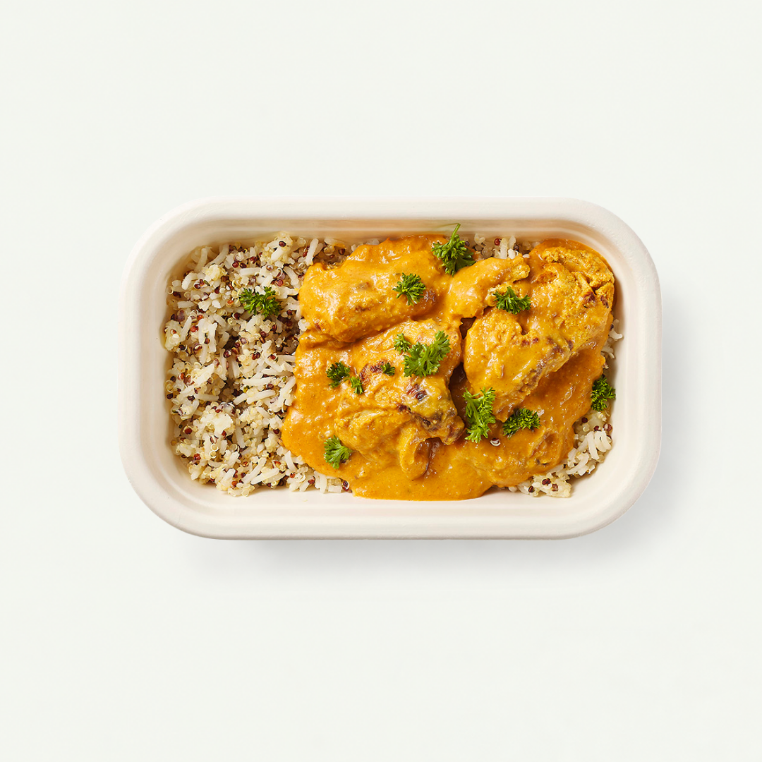 Butter chicken met zadenrijst