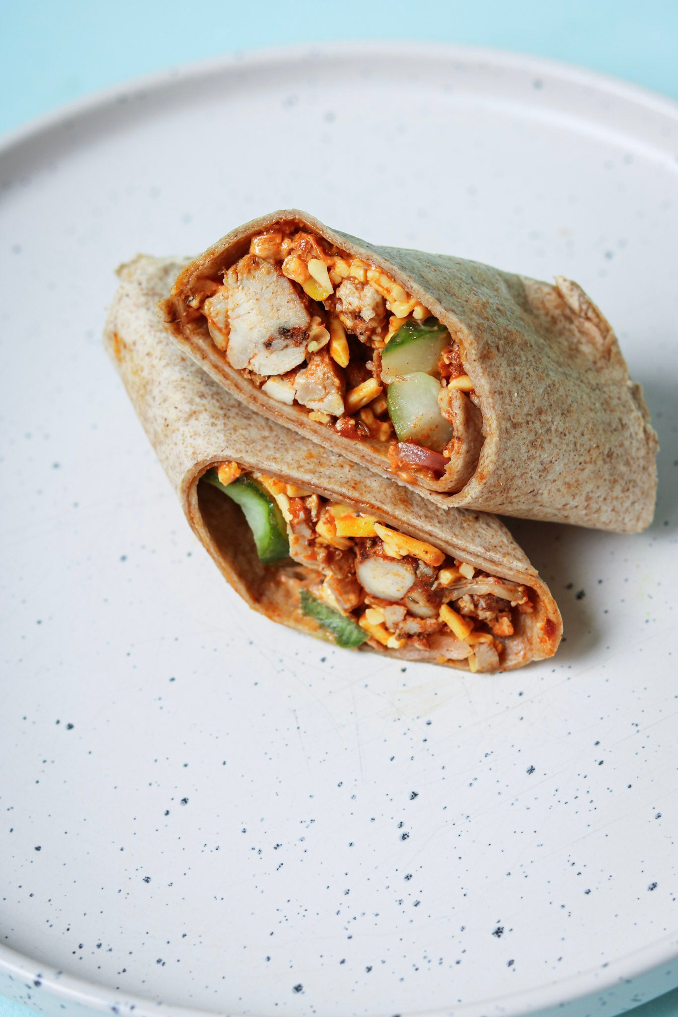 Cajun kip wrap Gezonde lunch bestellen Oh My Guts