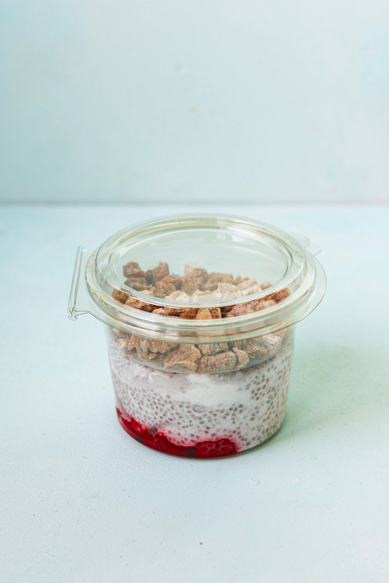 Chia pudding kokos framboos