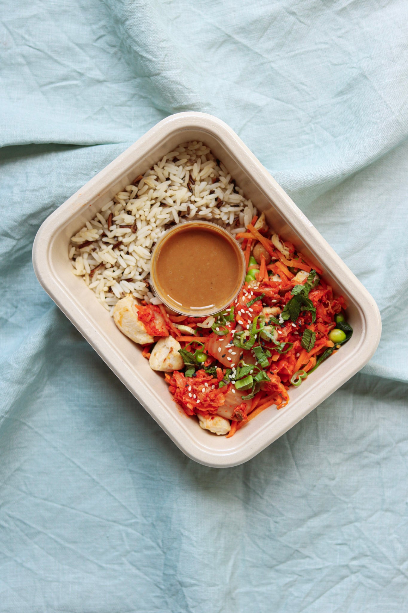 Kimchi bowl wild rice vegan