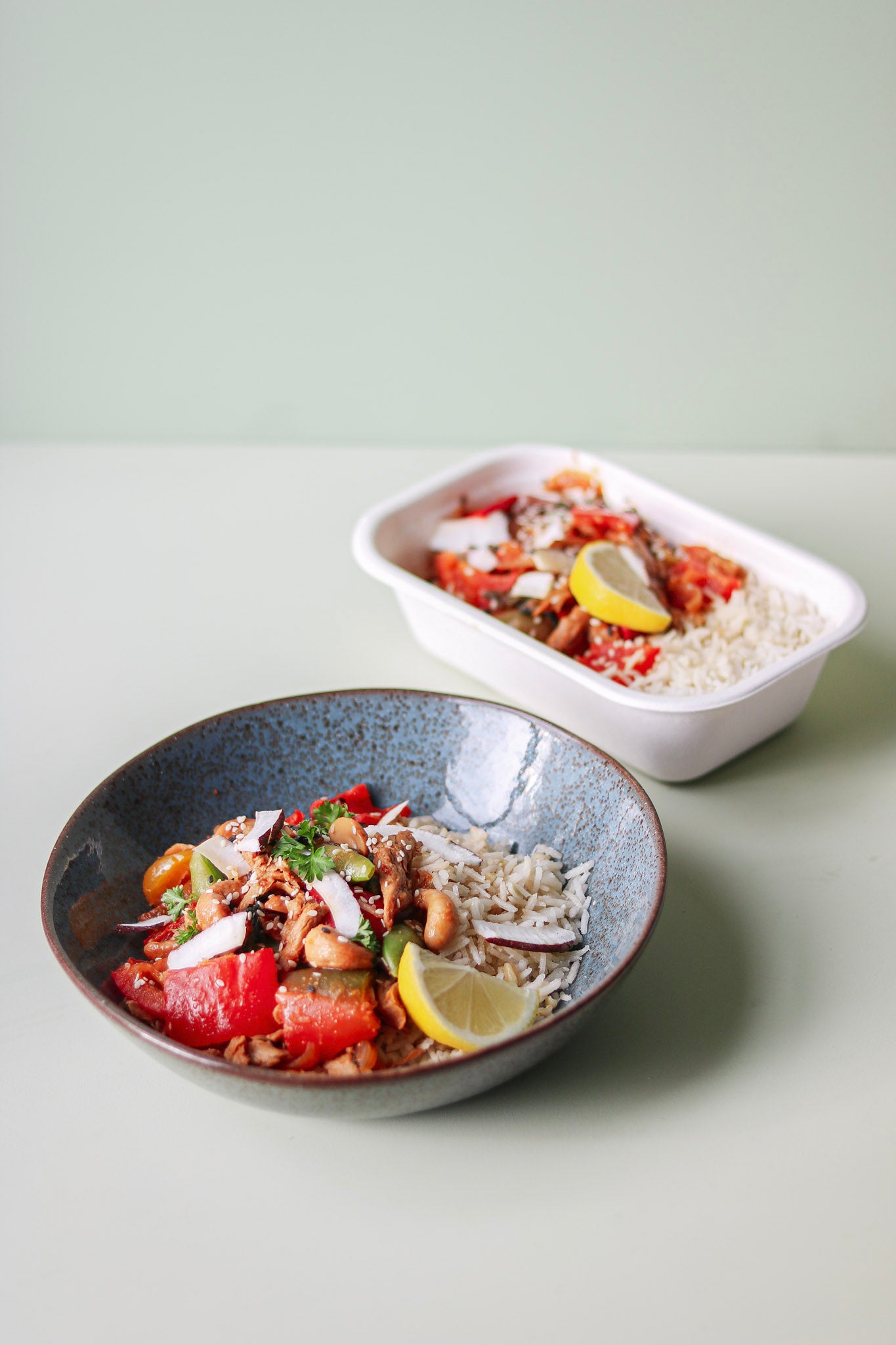 Thai kip cashew met kokosrijst