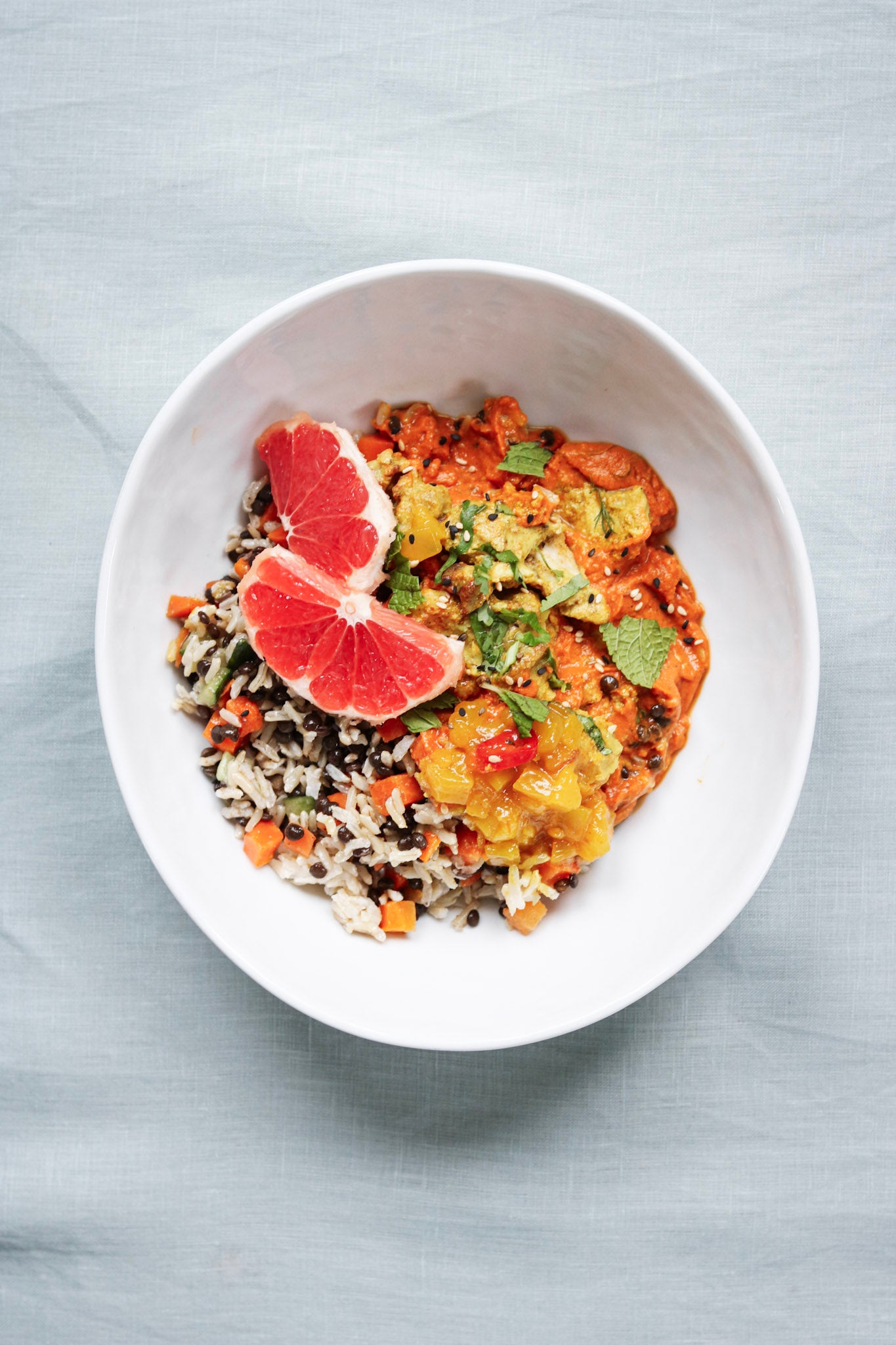 Kip tikka masala met mango chutney