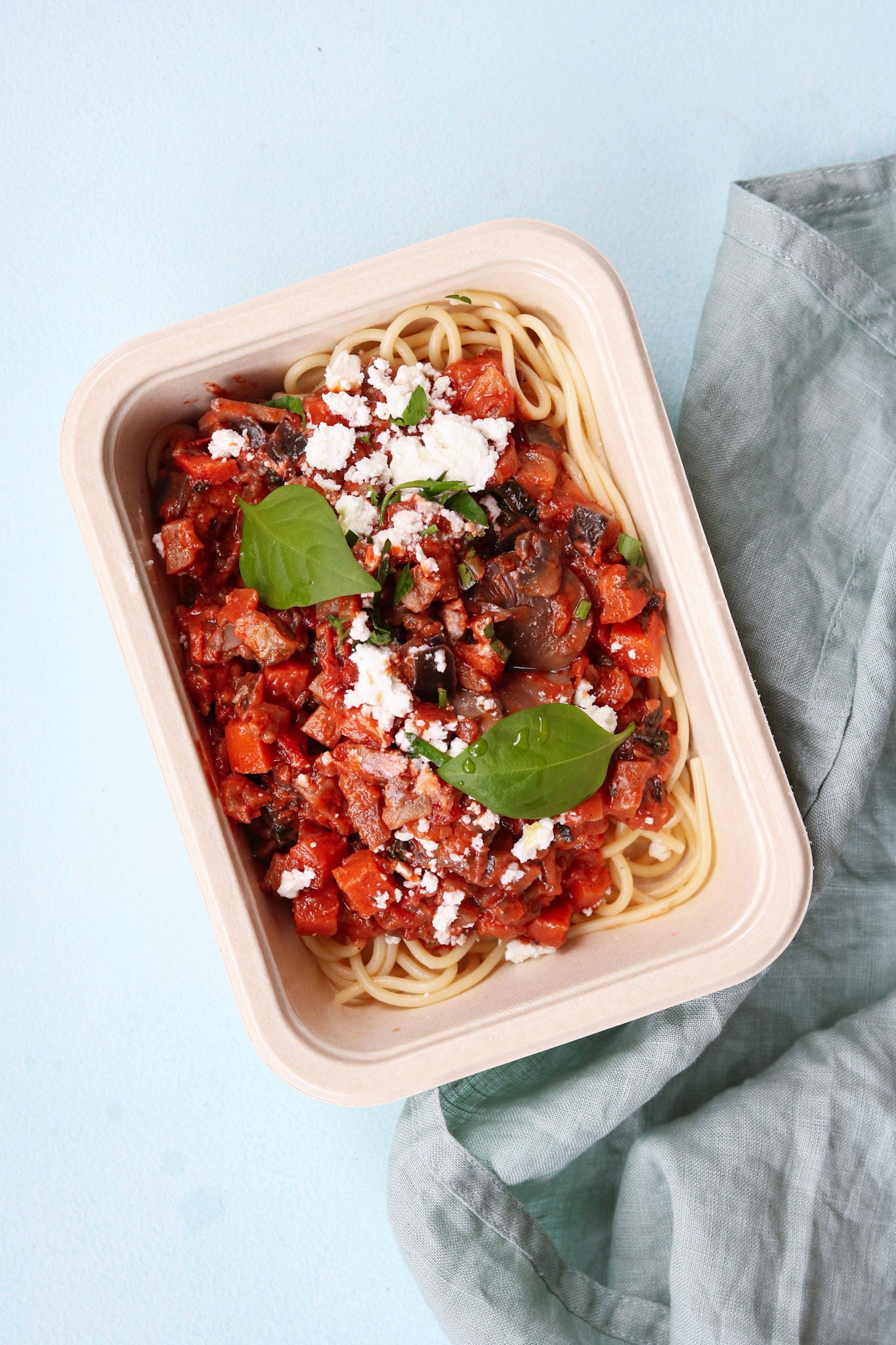 Spaghetti norma aubergine