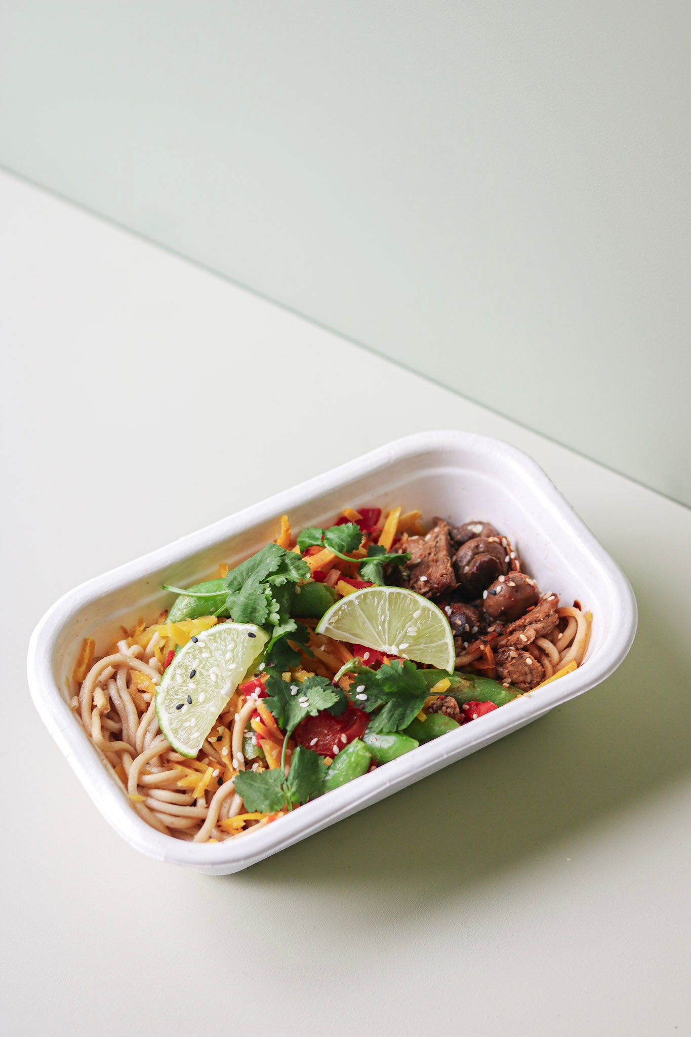 Miso "beef" met noedels