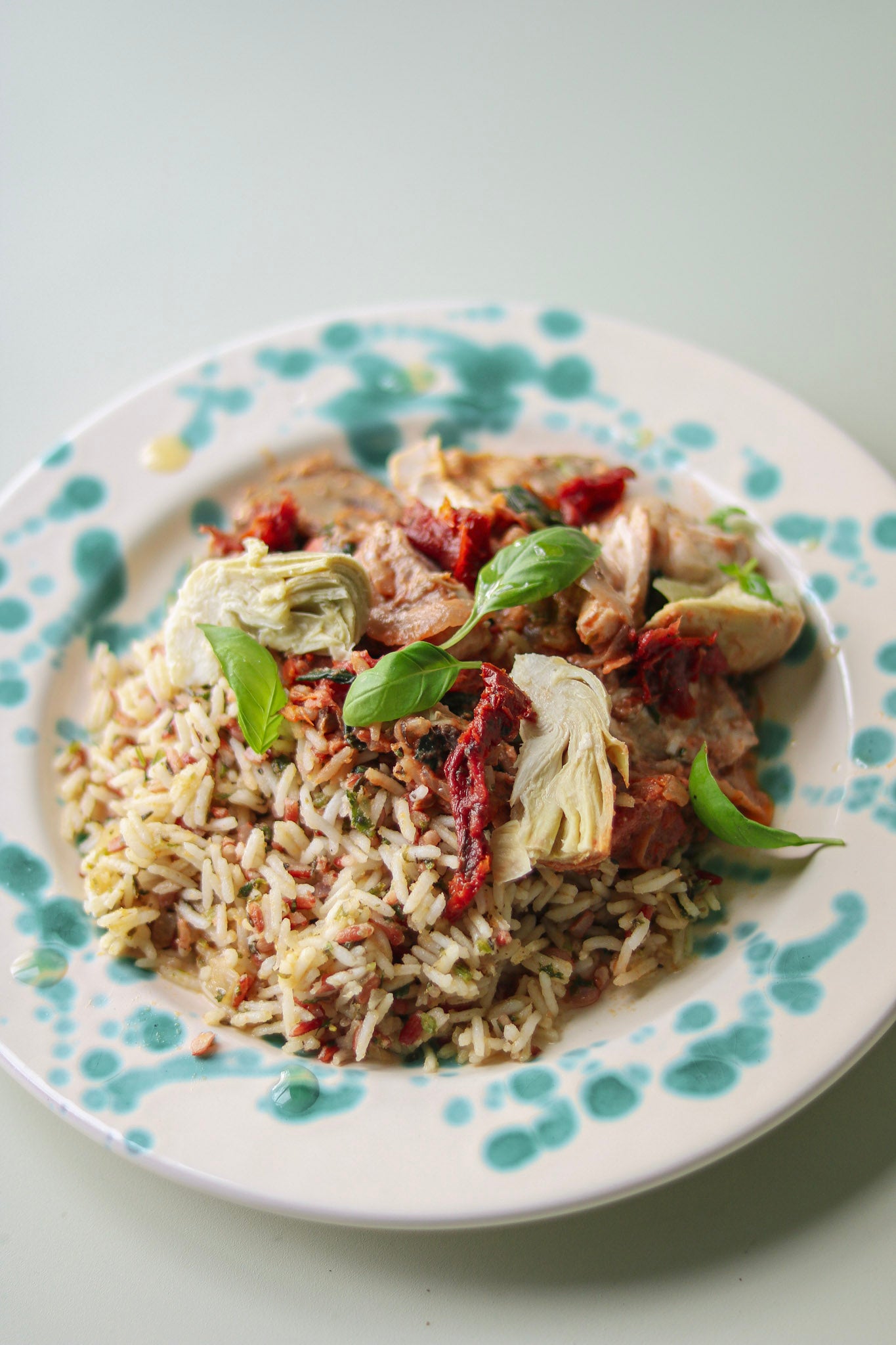 Siciliaanse vegakip met kruidenrijst