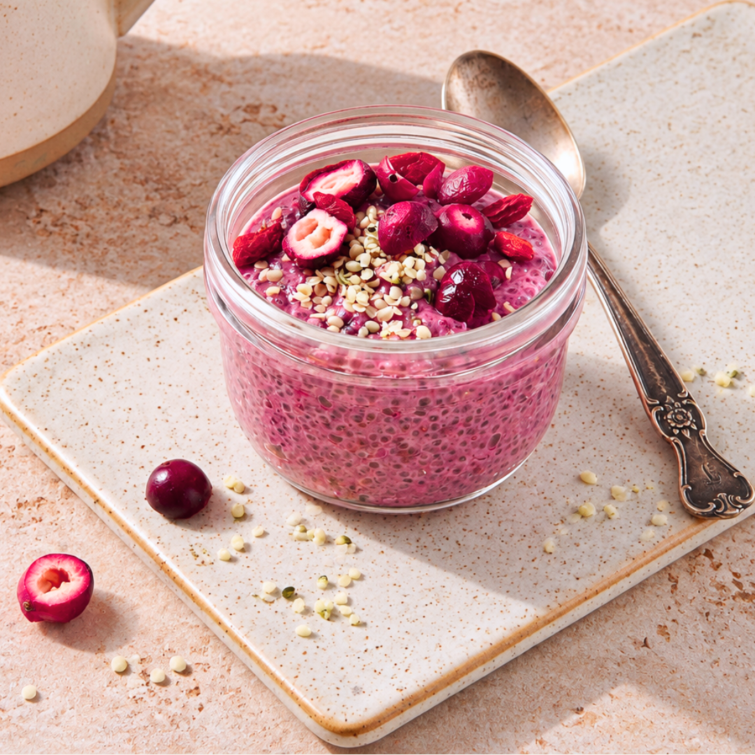 Bosvruchten chia pudding
