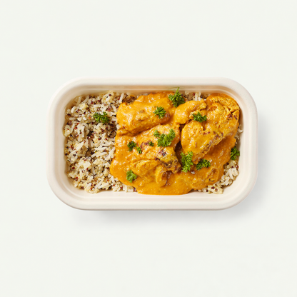Butter chicken met zadenrijst