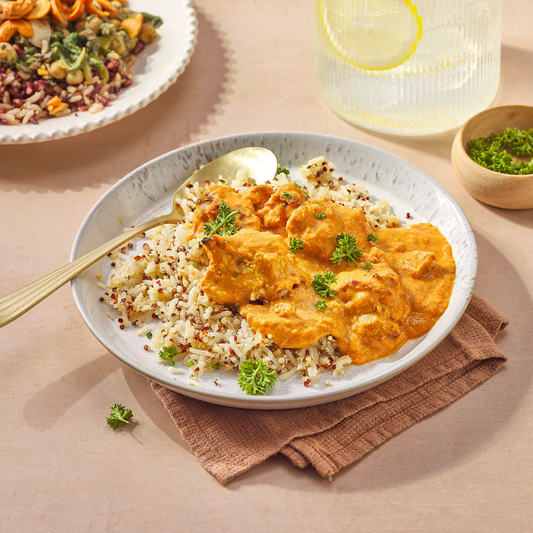 Butter chicken met zadenrijst