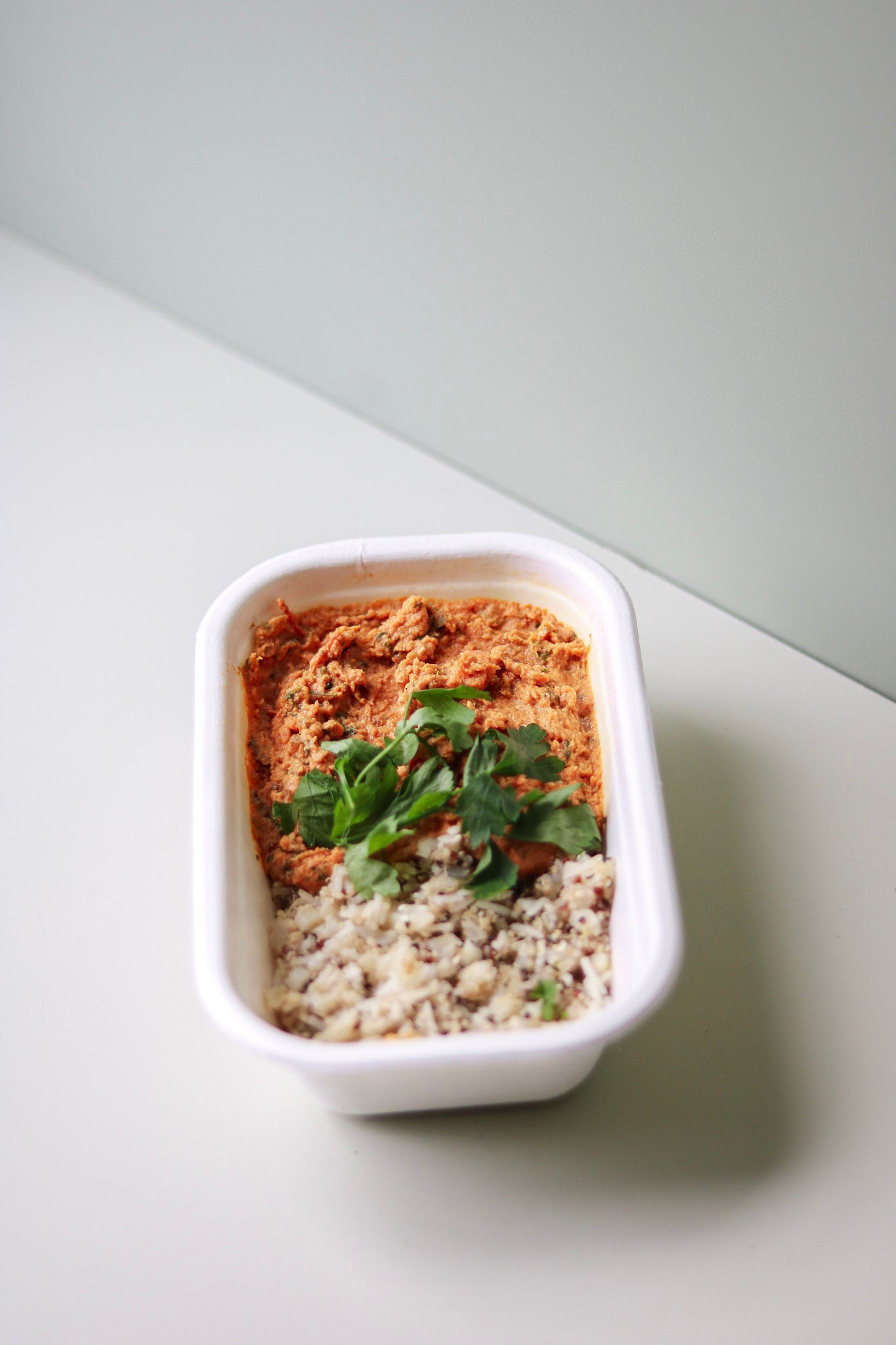 Vega butter chicken met zadenrijst