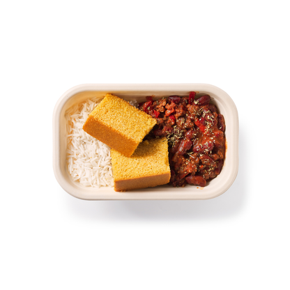 Chili con carne met maisbrood