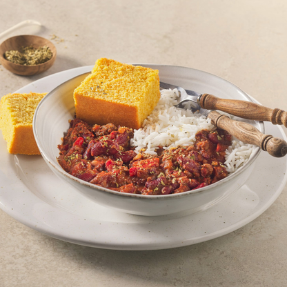 Chili con carne met maisbrood