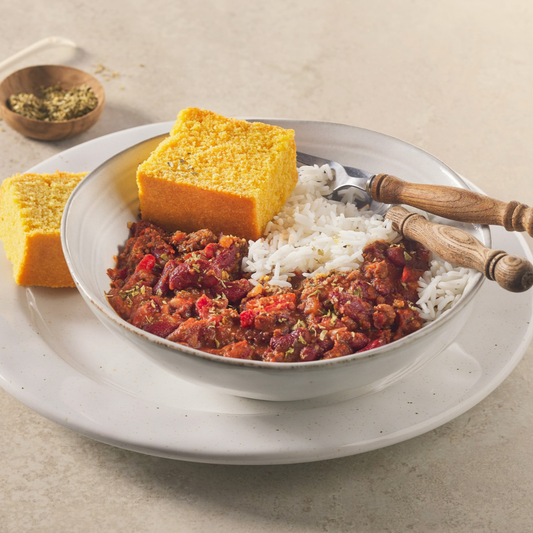 Chili con carne met maisbrood