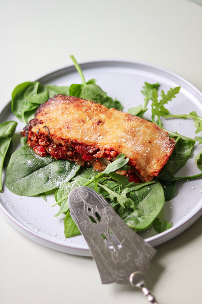 Vegan lasagne met vegangehakt
