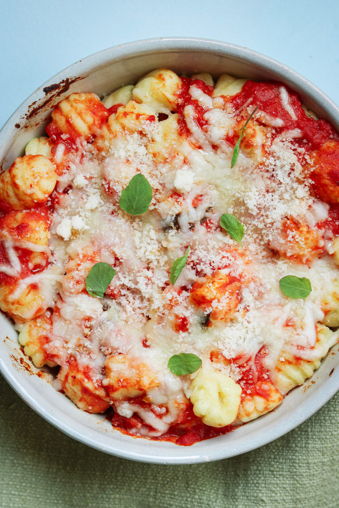 Zoete aardappel gnocchi uit de oven