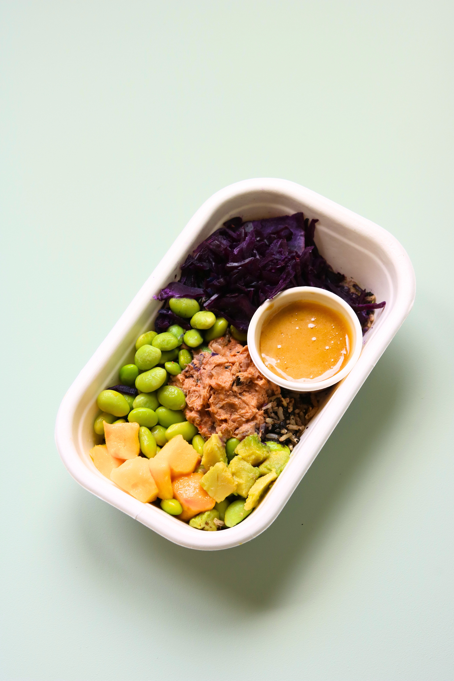 Tuna poke grain bowl