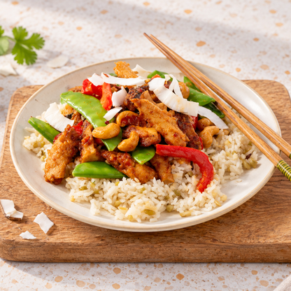 Thai vegakip cashew met kokosrijst