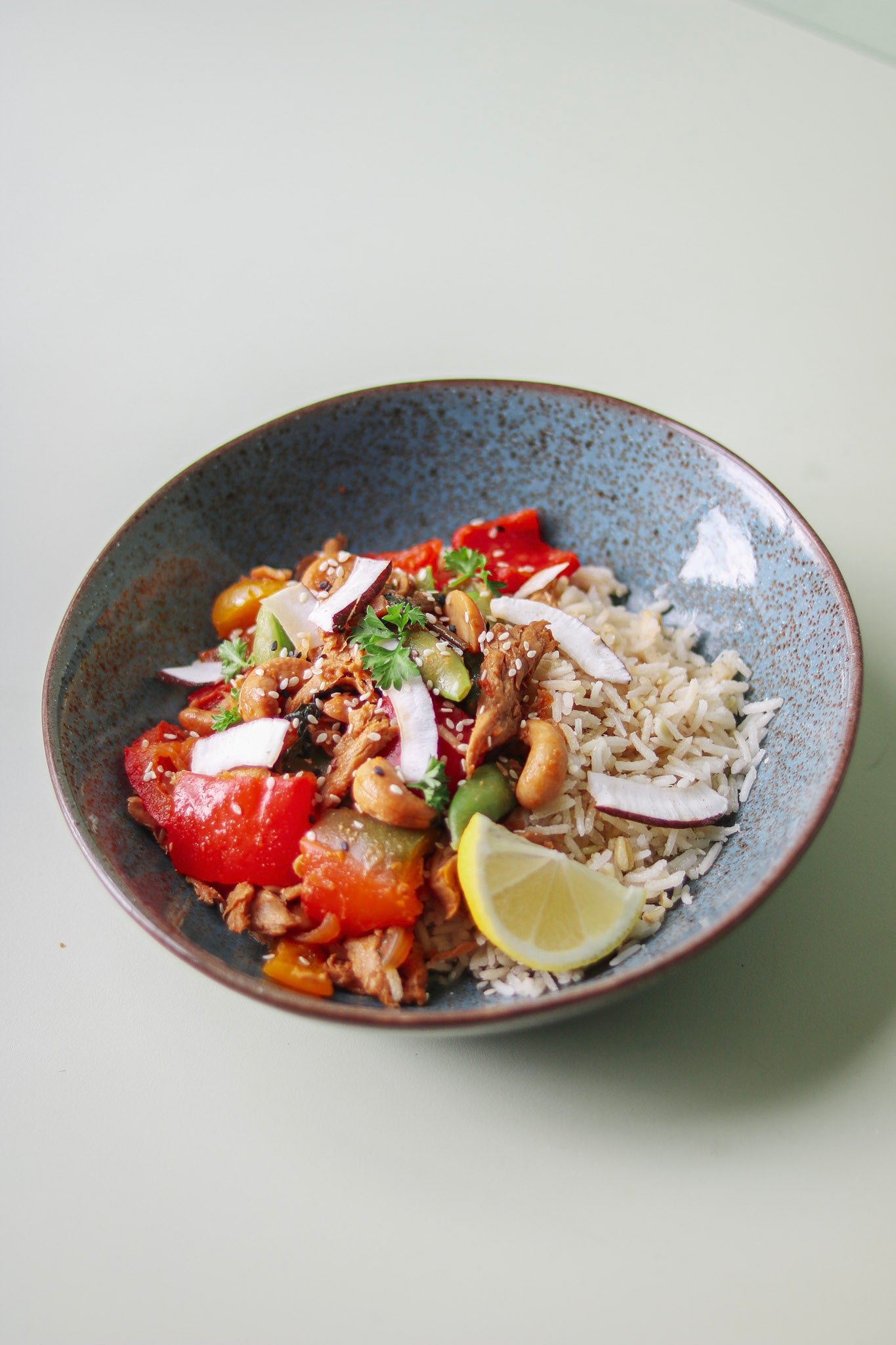 Thai vegakip cashew met kokosrijst