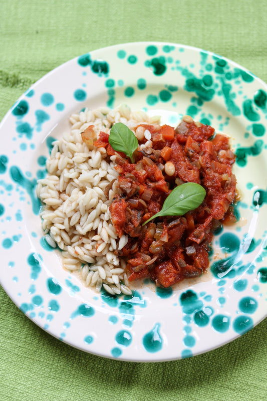 Toscaanse stoof met orzo 12 mnd+