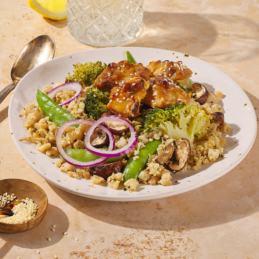 Veggie and Asian vega chicken