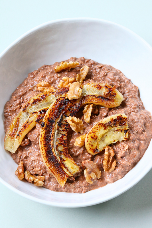 Banana peanut butter oats