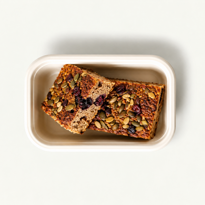 Baked oats appel & blauwe bes
