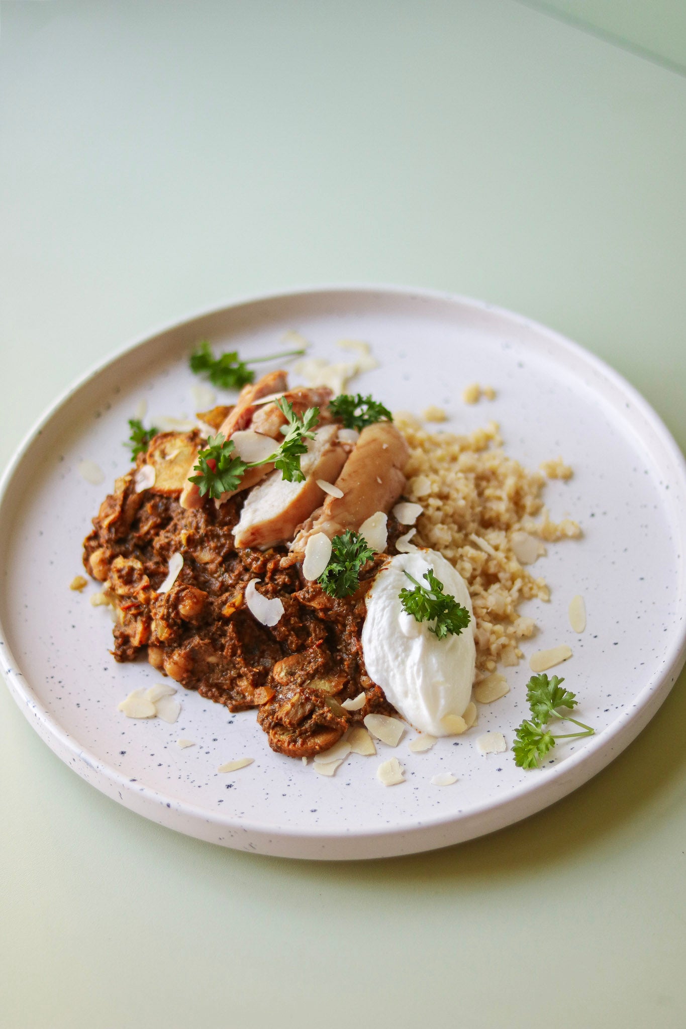 Milde Indiaanse kip groentencurry