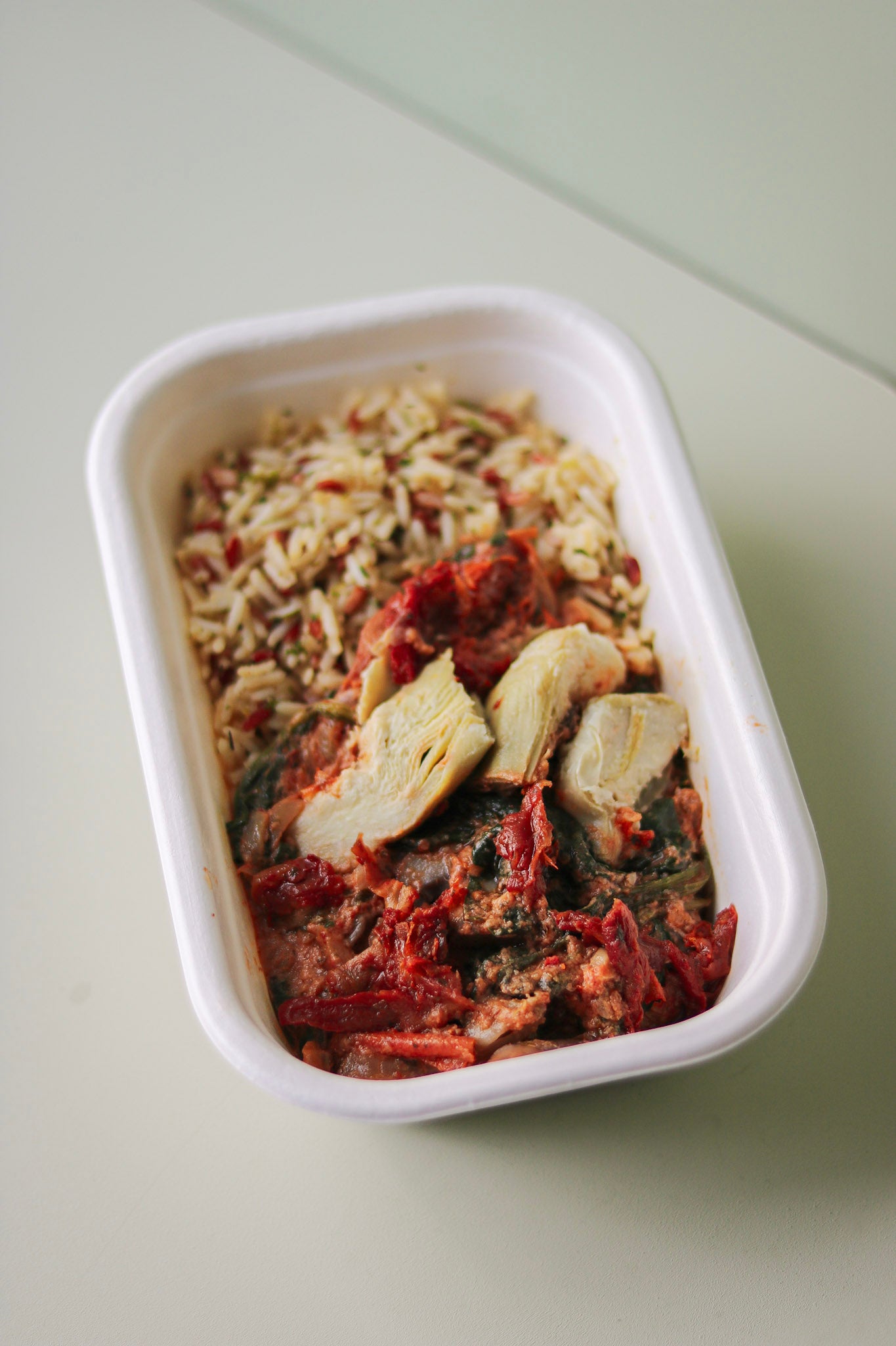 Siciliaanse vegakip met kruidenrijst