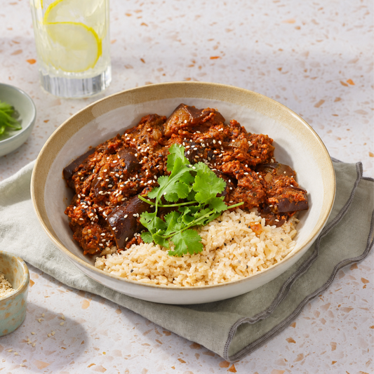 Thaise aubergine kipgehakt